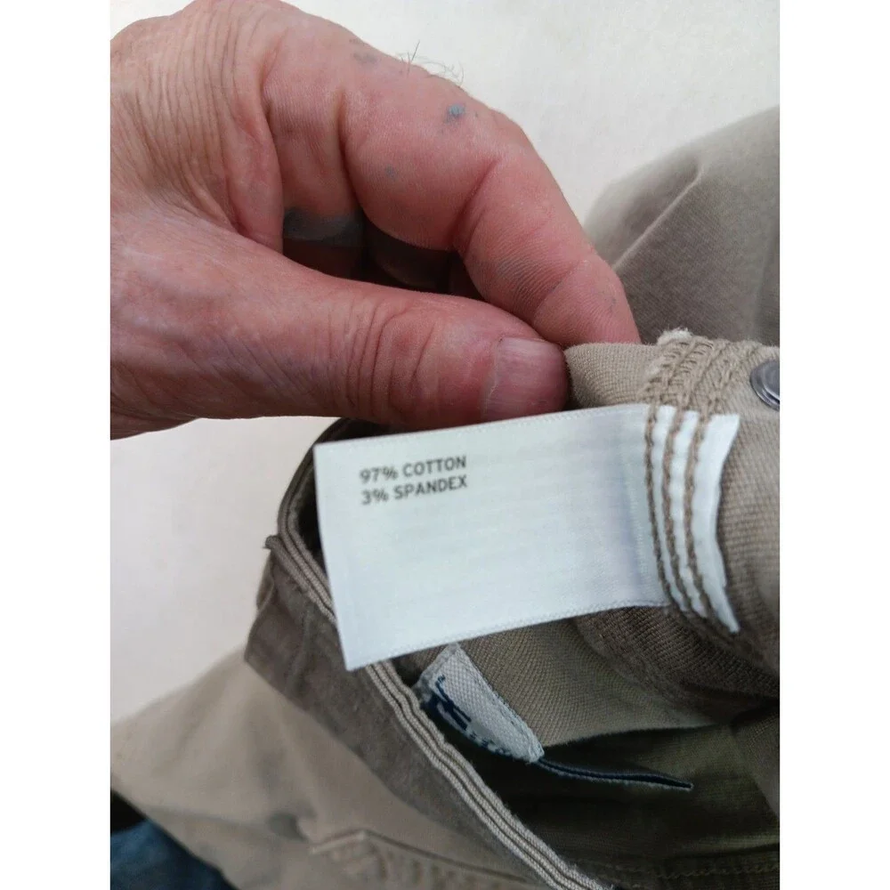 Duluth Trading Co Flex Fire Hose Pants Men's 30x30 Khaki Stretch Relaxed Fit